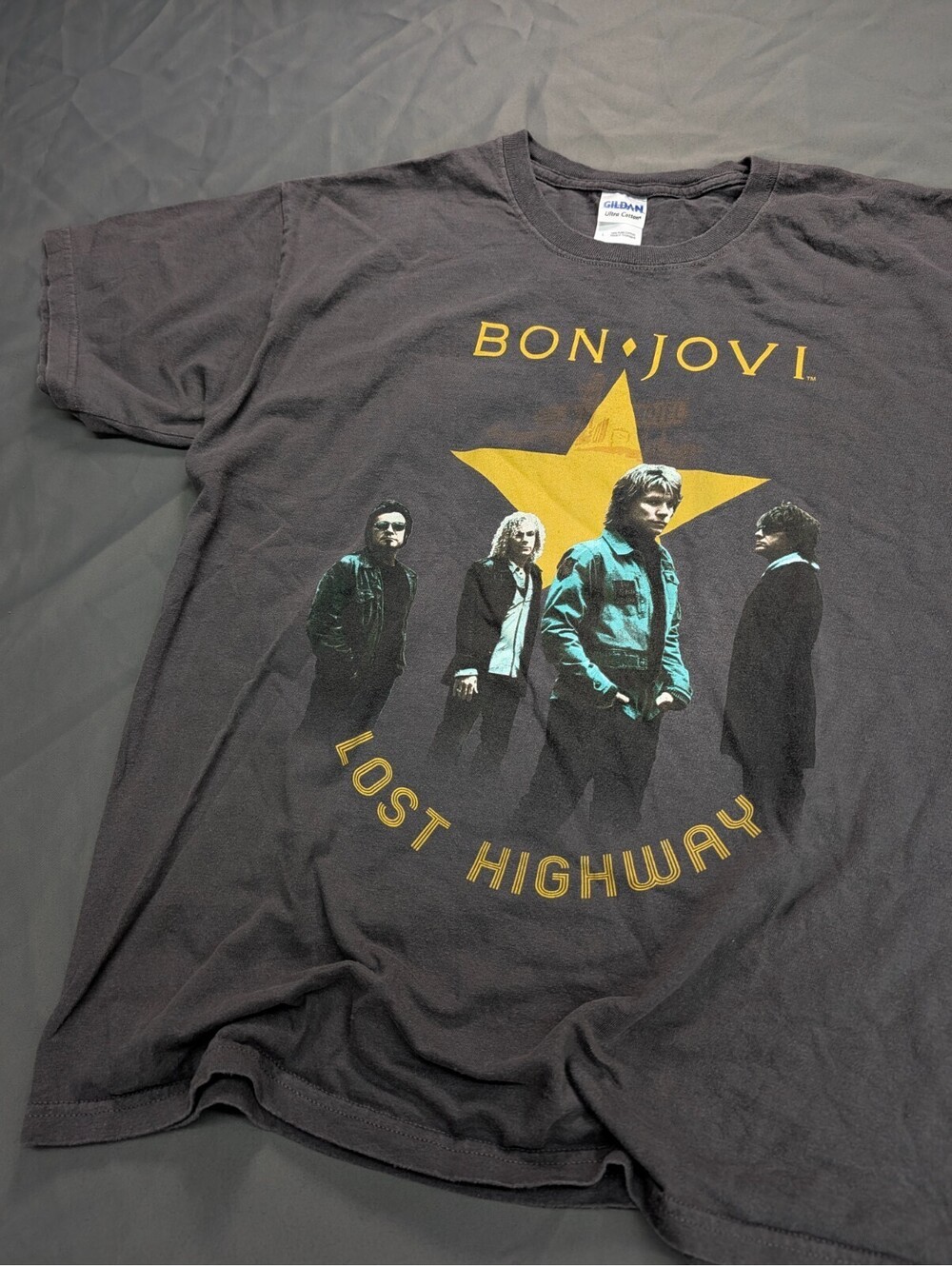 Bon Jovi Lost Highway Concert Tour T-Shirt Gildan Size L